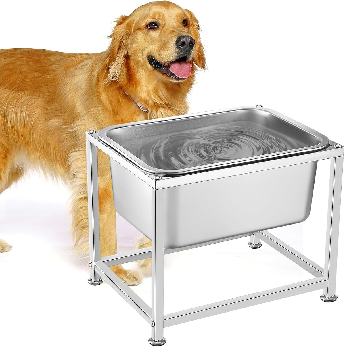 MEWTOGO 3 Gallons Large Elevated Dog Water Bowl, Relief Joint Pressure