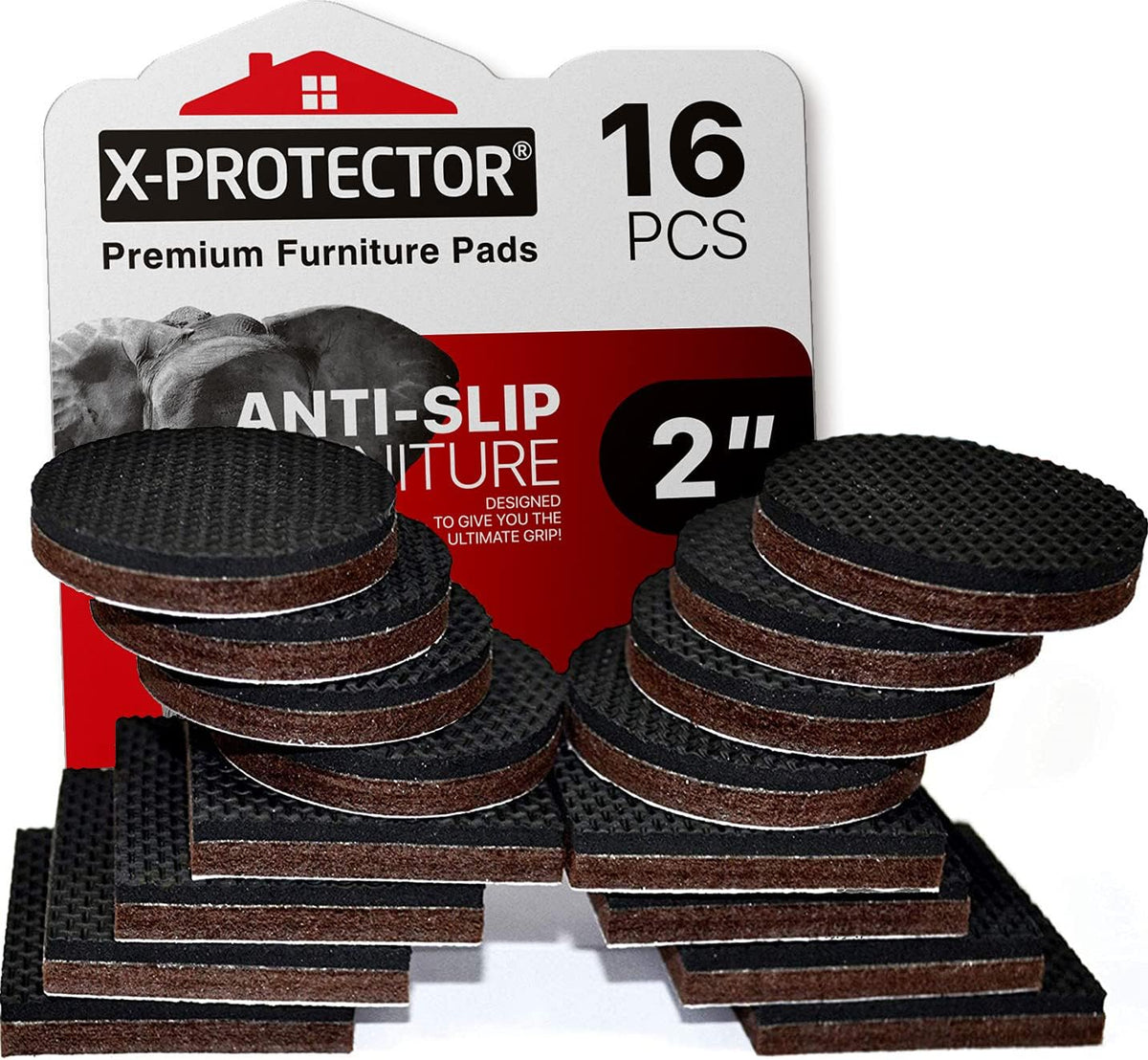 Non Slip Furniture Pads 16 PCS 2", anti Slip Furniture Pads