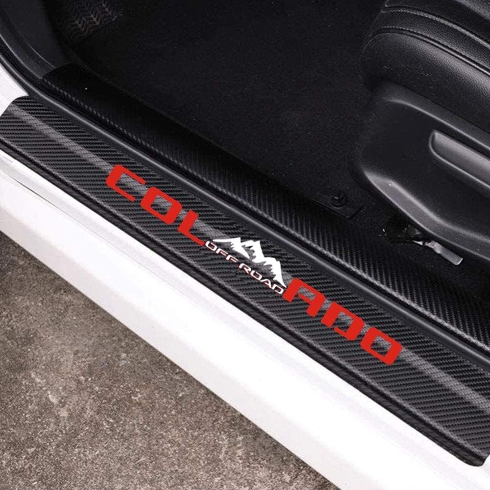 MAXMILO 4Pcs Car Door Sill Protector Reflective for Colo4X4Rado off Road