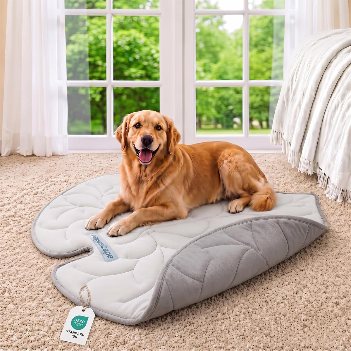 Vagascape Dog Crate Pad, Reversible Warm/Cooling Mat for Dogs, 47" X 45"