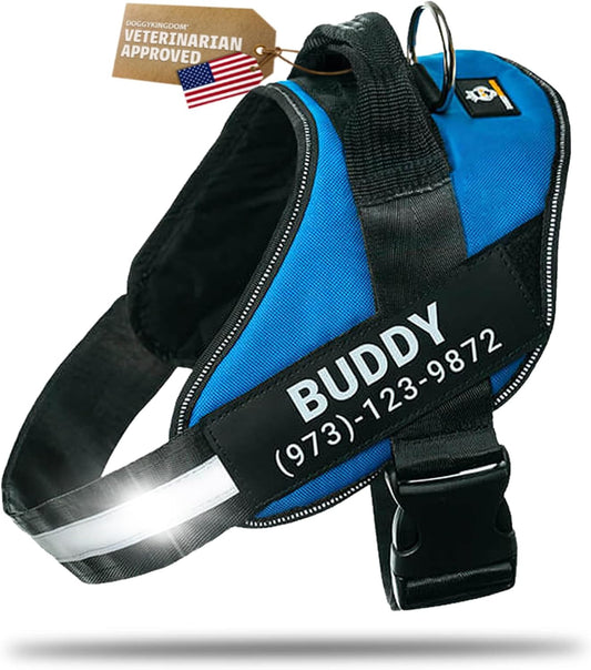 ICEFANG Tactical Dog Harness for Large Dogs,Reflective No Pull Dog Vest