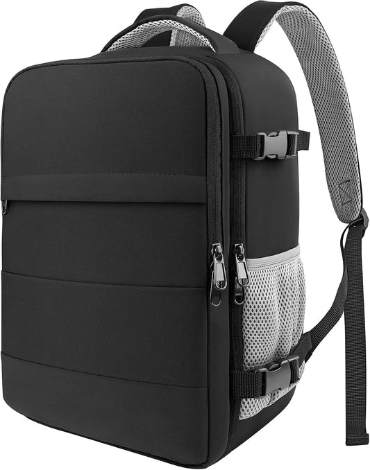 HOTOR Travel Backpack Flight Approved Bag Men Women, Medium Black