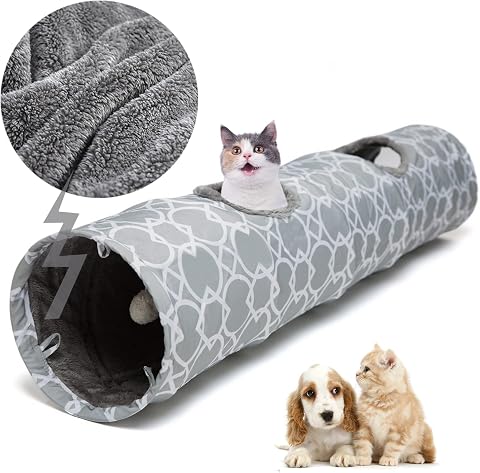 Lesure Donut Cute Jacquard Cat Tunnel Bed Kitten Toys for Puppy Bunny