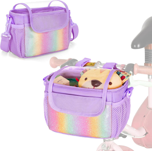 Kids Bike Basket, Bicycle Front Bag, Cute Bike Accessories for Girls Boys