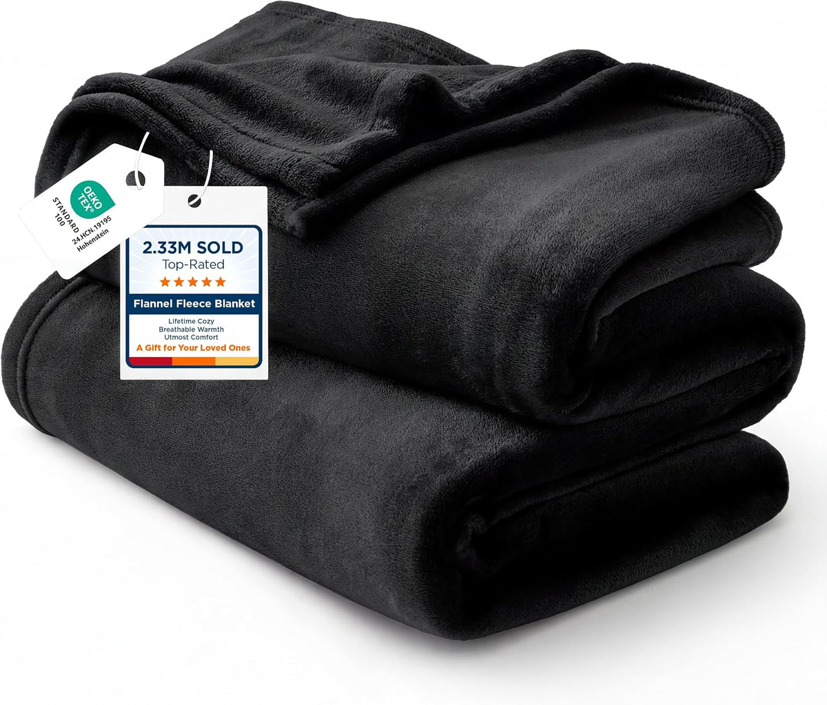 Bedsure Soft Black Throw Blanket for Couch Decor Gifts 50"X60"