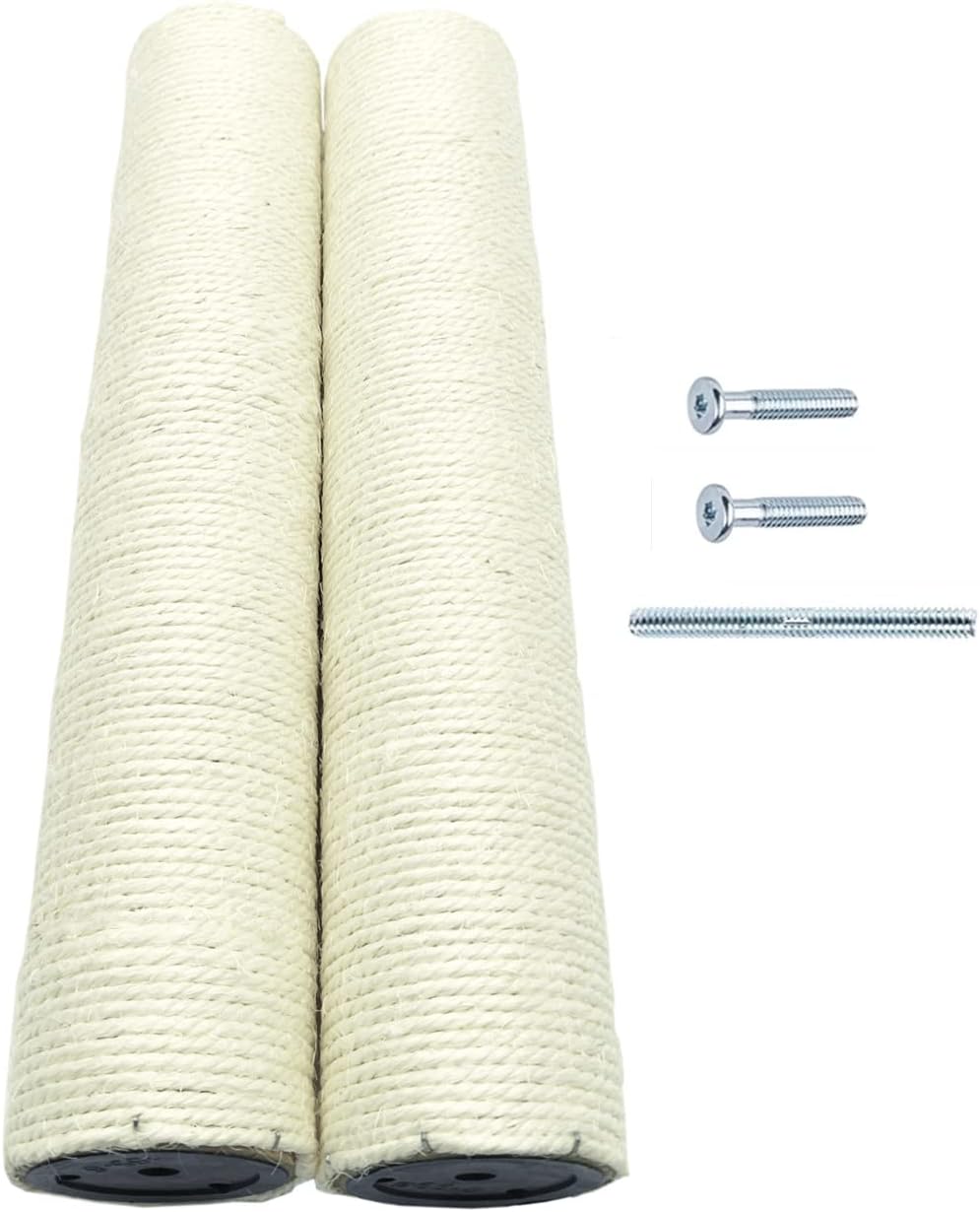 SHENGOCASE Cat Tree Tower Accessories Replacement Post 17.7" L, Ø 3.15" Pole with M10 Bolt, DIY Cat Scratching Post Pole