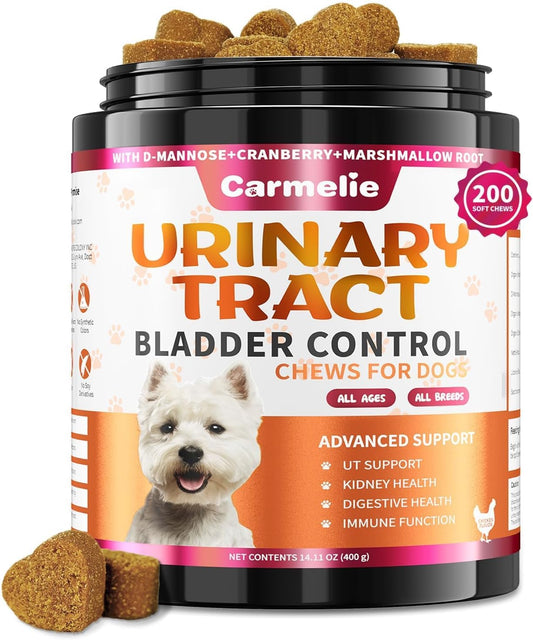 Dog UTI Treatment Cranberry Supplement for Dogs, 120 Soft Chews