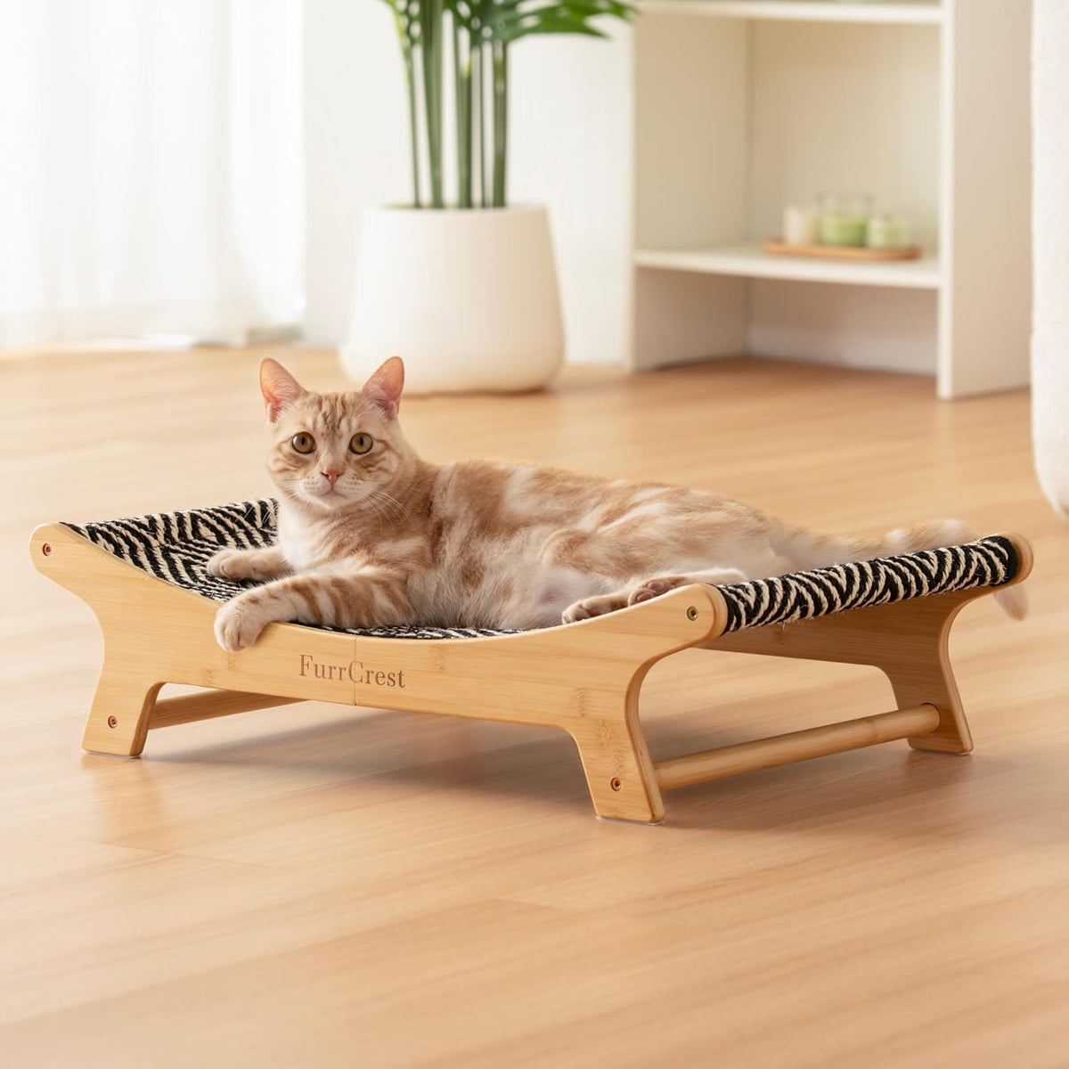 Cloud-Soft Cat Window Sill Perch, Zipper Design Cushion Pet Bed, L
