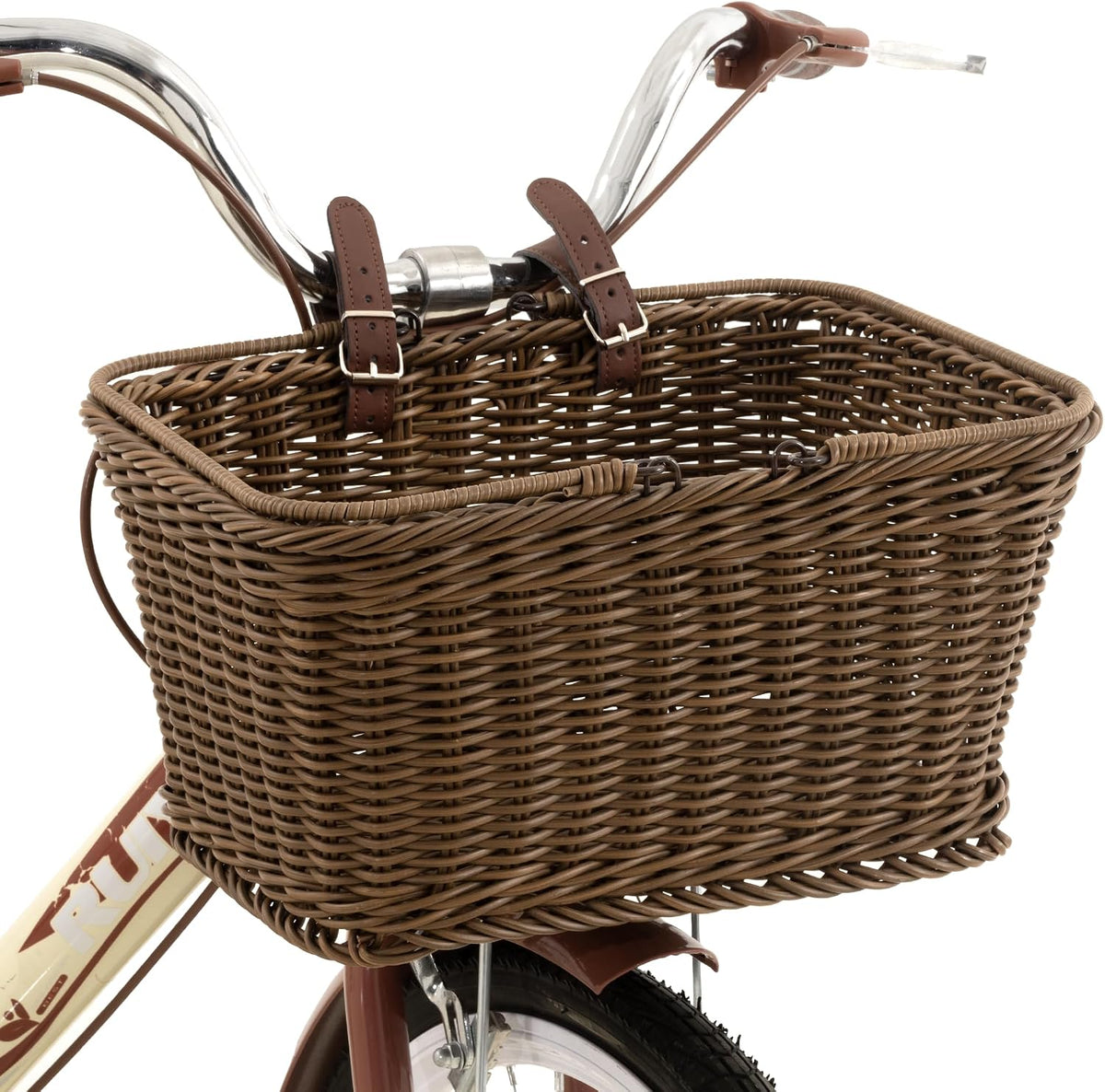 GRANNY SAYS Bike Basket Front for Adult, Wicker Basket for Bike for Women