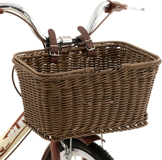 GRANNY SAYS Bike Basket Front for Adult, Wicker Basket for Bike for Women