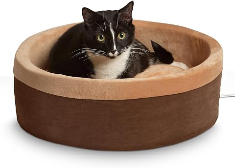 Rabbitgoo Calming Cat Beds for Indoor Cats, 20 Inches, Dark Grey