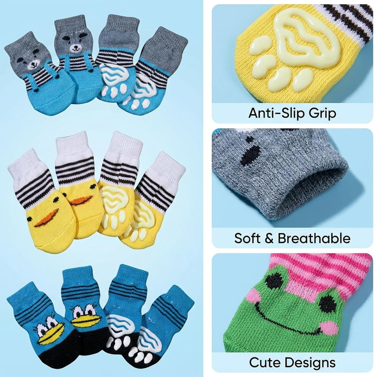 24-Piece Cat Booties and Mittens, Cat Mittens to Prevent Scratching, Paw Protectors Set, Soft Fabric Pet Claw Covers for Furniture Protection, Adjustable Socks for Indoor and Outdoor Use