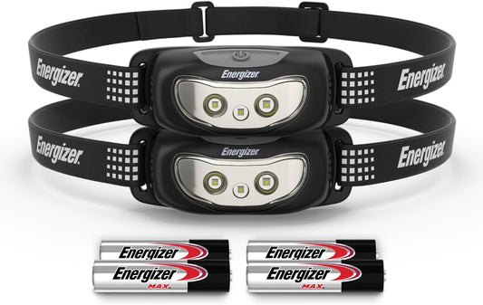 Energizer Universal LED Headlamp 2-Pack, Bright Head Lamp for Camping