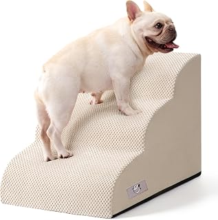 Dog Ramp for Bed - Extra Wide 17’’, Non-Slip Rubber Surface Excellent Traction, Pet Ramp for Small Large Dogs to Get on High Couch Car, Hold up to 200Lb, Adjustable, Foldable