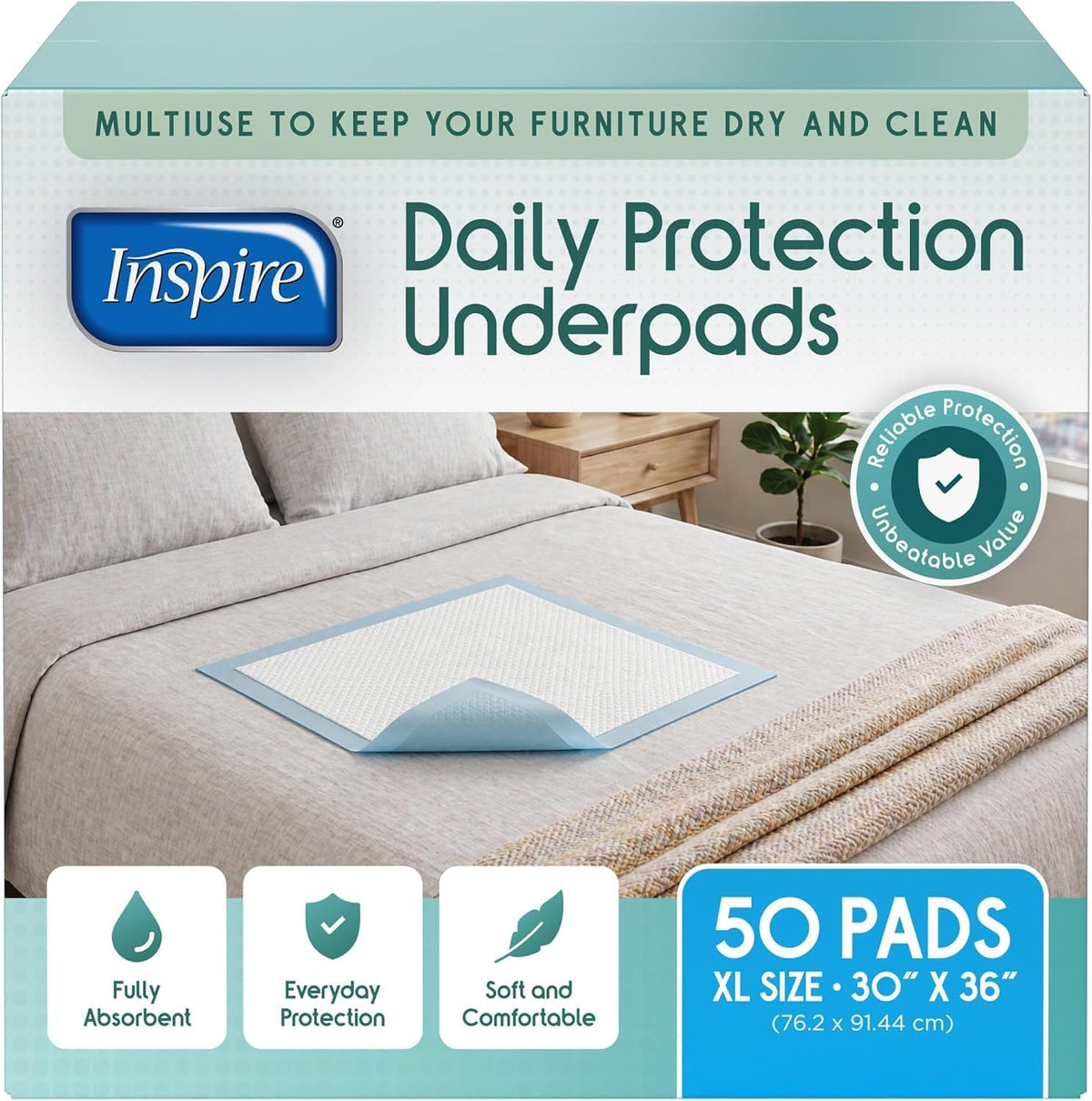 Chucks Pads Disposable [100-Pack] Multi-Purpose Pee Pads - Incontinence Underpads for Dog, Puppy & Diaper Changing Table Pad for Baby 17" X 24" Bed & Chair Liners - Pet Potty Training Pads