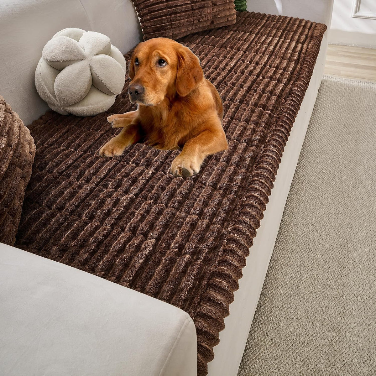 Mivnue Couch Cover for Dogs, Washable Non Slip Pet Sofa Furniture Protector