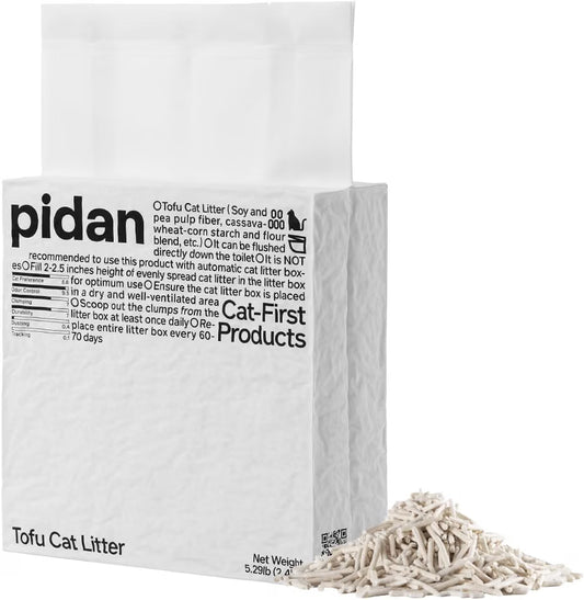 Pidan Tofu Cat Litter Clumping,Flushable,Plant Based Litter 1 Pack