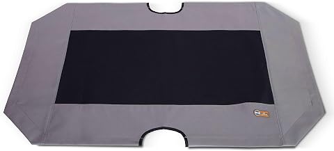 K&H Outdoor Elevated Dog Bed Pet Cot Replacement Cover, XL 50X32In, Gray