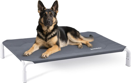 ZOMISIA XL Outdoor Elevated Dog Bed for Large Dog Tool-Free Assembly