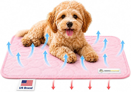 Mat – Breathable, Washable, Freeze-Free or Gel-Free, Portable Cat and Dog Mat for Cages, Cars, Sofas, Floors, Indoor/Outdoor, All Year Round. (XL 39.37" X29.55'')