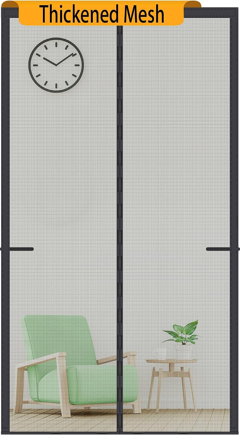 Upgraded Magnetic Screen Door Thicker 250G/M² Reinforced Mesh