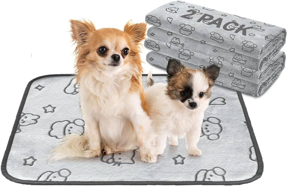 Qeils Reusable Puppy Pads, Washable Pee Pads, Leakproof 18"X 24" 2 Pack