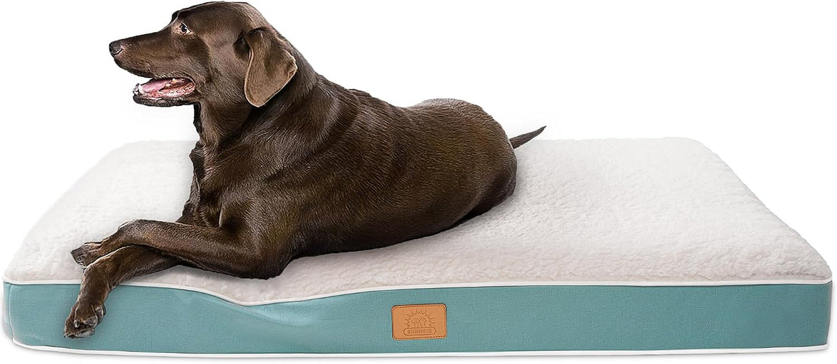 Sunheir Washable Orthopedic Large Dog Bed, Big Waterproof Dog Crate Bed 36"