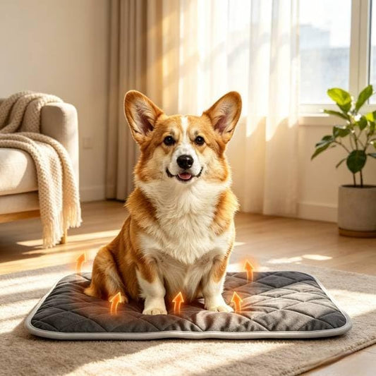Mufico Self Warming Dog Bed Mats for Medium Large Pet, Grey, 27.5" X19"