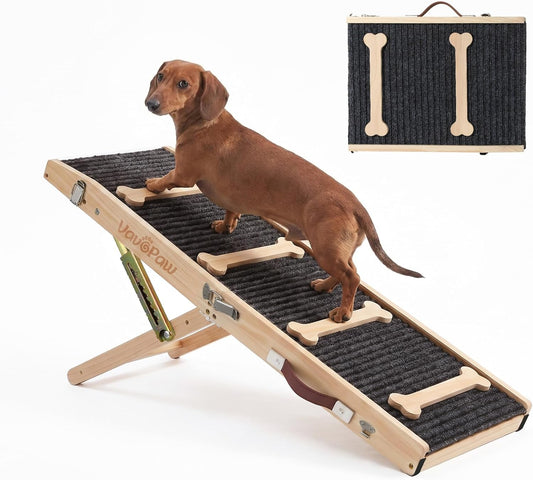 Vavopaw Dog Ramp for Couch, Foldable Dog Ramps for Small Dogs up to 33 LBS