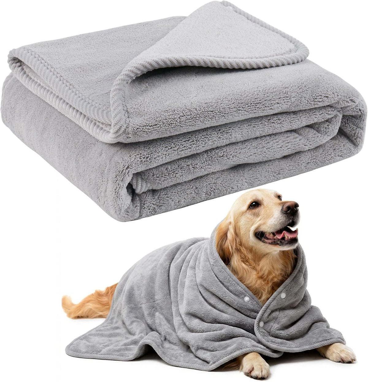 MICOOYO Dog Towel, Microfiber Dog Towels for Drying Dogs Medium, 18X27.5, Super Absorbent Microfiber Pet Towel, Quick Dry Dog Bathing Supplies for Grooming, 2 Packs