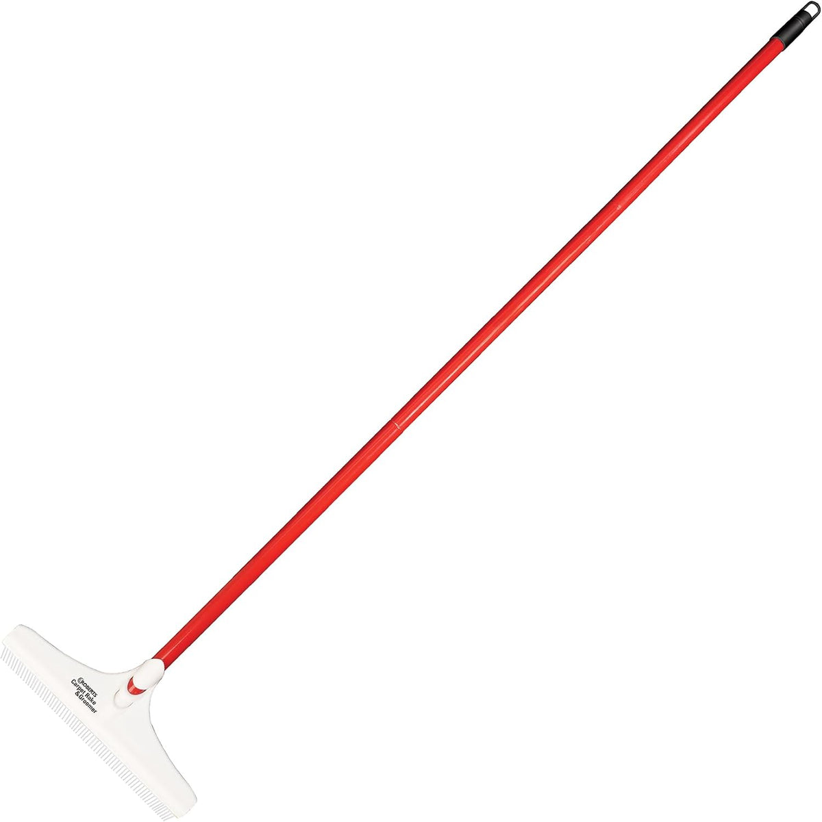 ROBERTS 12" Carpet Rake and Groomer with 51" Handle