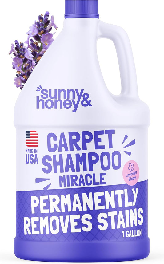 Sunny & Honey Carpet Cleaner Shampoo Solution for Machines, 1 Gal Lavender