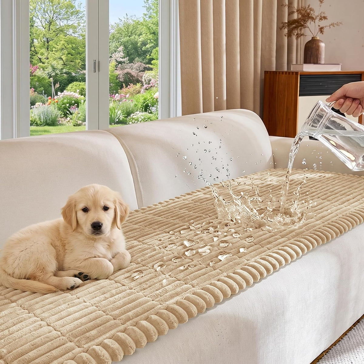 Petami Waterproof Couch Cover for Dog Nonslip Bed Sofa Blanket, 102X82 Gray