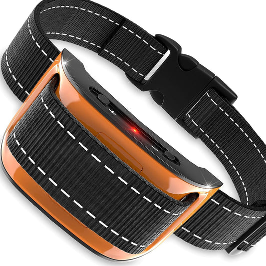 No Shock Dog Bark Collar – Bark Collar for Large Medium & Small Dogs 5-120 LBS – Smart Automatic Bark Detection – Humane anti Bark Collar with Sound & Vibration Training Modes – IP67 Waterproof
