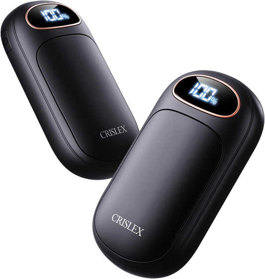 Hand Warmers Rechargeable 2 Pack, Smart LED Display, Long-Lasting Safe Warm