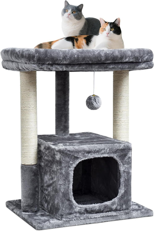 SYANDLVY 27IN Cat Tree for Indoor Cats Large Adult, Modern Activity Tower