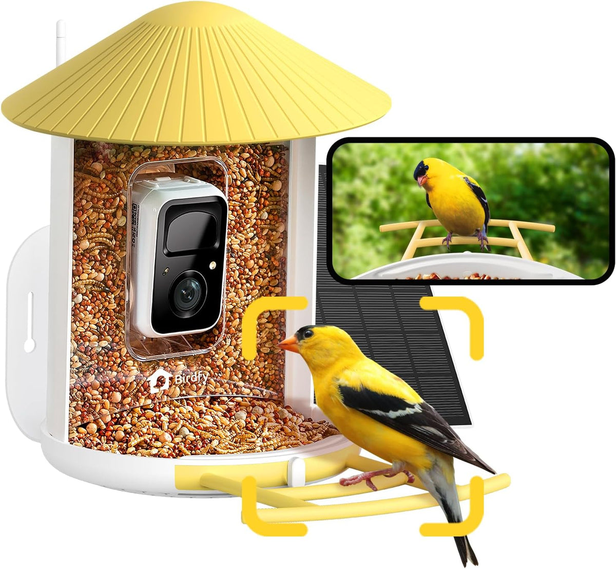 NETVUE by Birdfy Smart Solar Birdfy Bird Feeder with Camera for Outdoor