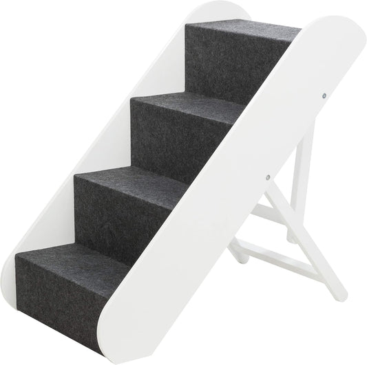 TRIXIE Wooden 4-Step Pet Stairs, White