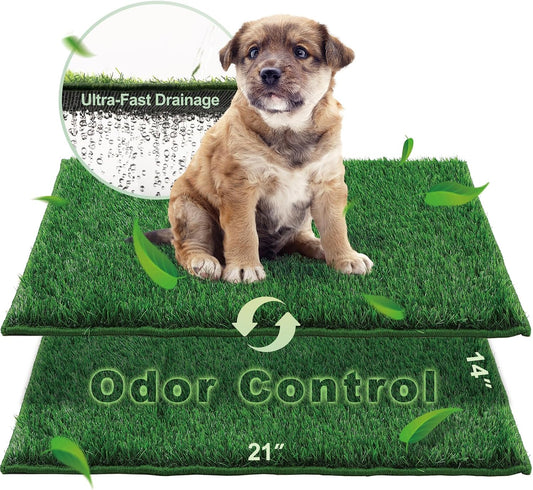 HQ4US Grass Pee Pads for Dogs Potty, Artificial Grass Patch Odor Control