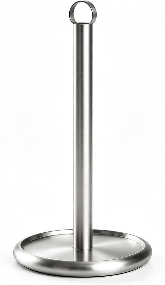 Paper Towel Holder Countertop, Portable Ring Handle, Non-Slip Base