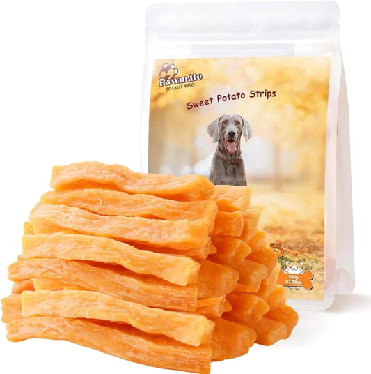 Pawmate Sweet Potato Dog Treats, Healthy Low Fat Dog Chews 10.6Oz