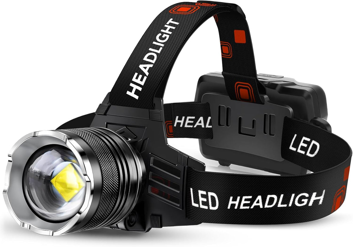AKNEAR LED Rechargeable Super Bright Headlamp, 99000 High Lumens Head Lamp
