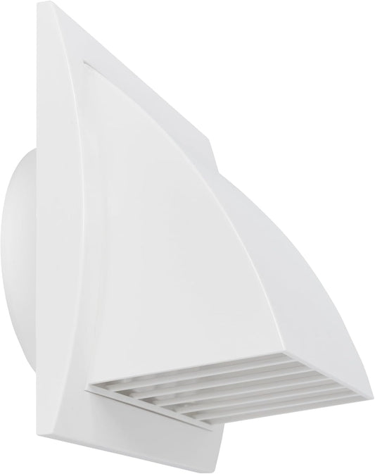 4" Dryer Vent Cover Outdoor,Dryer Vent Covers for Exterior Wall Vent Hood Outlet Air Vent,Dryer Vent Cover Outside,Exterior Dryer Exhaust Vent Cover Cap for House Ac,Through Wall Dryer Vent Kit,Black