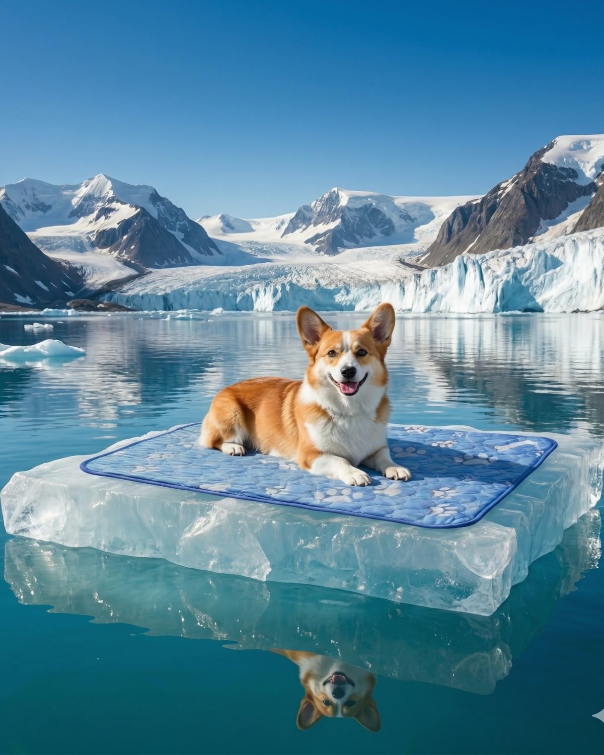 Dog Cooling Mat, 28X22In Pressure Activated Cooling Pad for Medium and Small Dogs & Cats, Durable Scratch-Resistant Pet Chill Mat for Crate, Car Travel & Indoor Use, Cold Fiber Surface, Blue