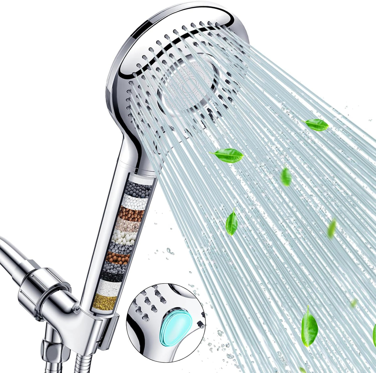 FEELSO Shower Filter for Handheld Shower Head, 2 PCS Replacement Filters