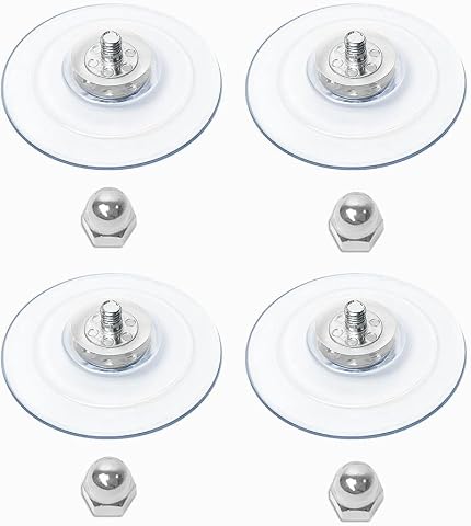 AMOSIJOY 4 Pack Cat Window Perch Strong Replacement Suction Cups with Screw