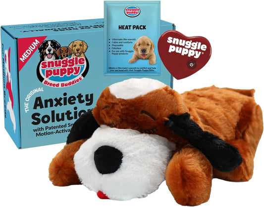 Moropaky Puppy Heartbeat Toy Heartbeat Stuffed Toy for Dogs, Dog Heartbeat Toy for Pet Anxiety Relief Sleep Aid Cuddle Comfort Calming Crate Kennel Training, Puppy Essentials