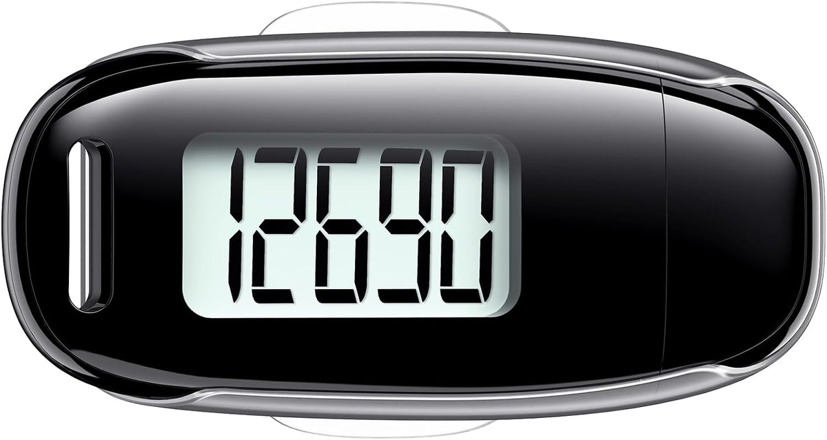 3D Pedometer for Walking, Step Counter with Backlight & USB Charge