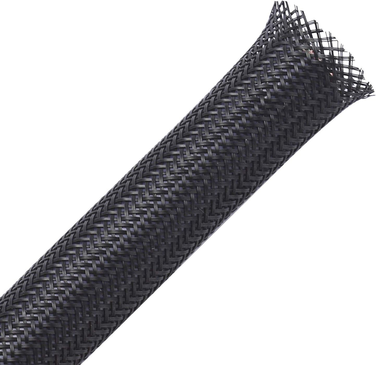 50Ft - 1/4 Inch & 1/2 Inch PET Expandable Braided Sleeving – Black – Alex Tech Braided Cable Sleeve