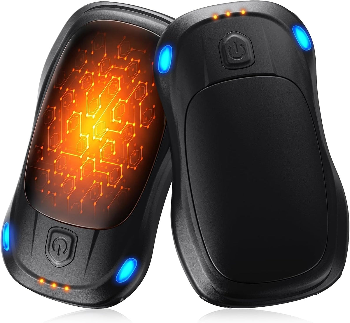 Hand Warmers Rechargeable 2 Pack, MKG Electric Hand Warmer, 24Hrs Long Lasting, Ultra-Light Pocket Heater with 3 Levels for Camping, Hunting, Golf, Women Men Winter Gift